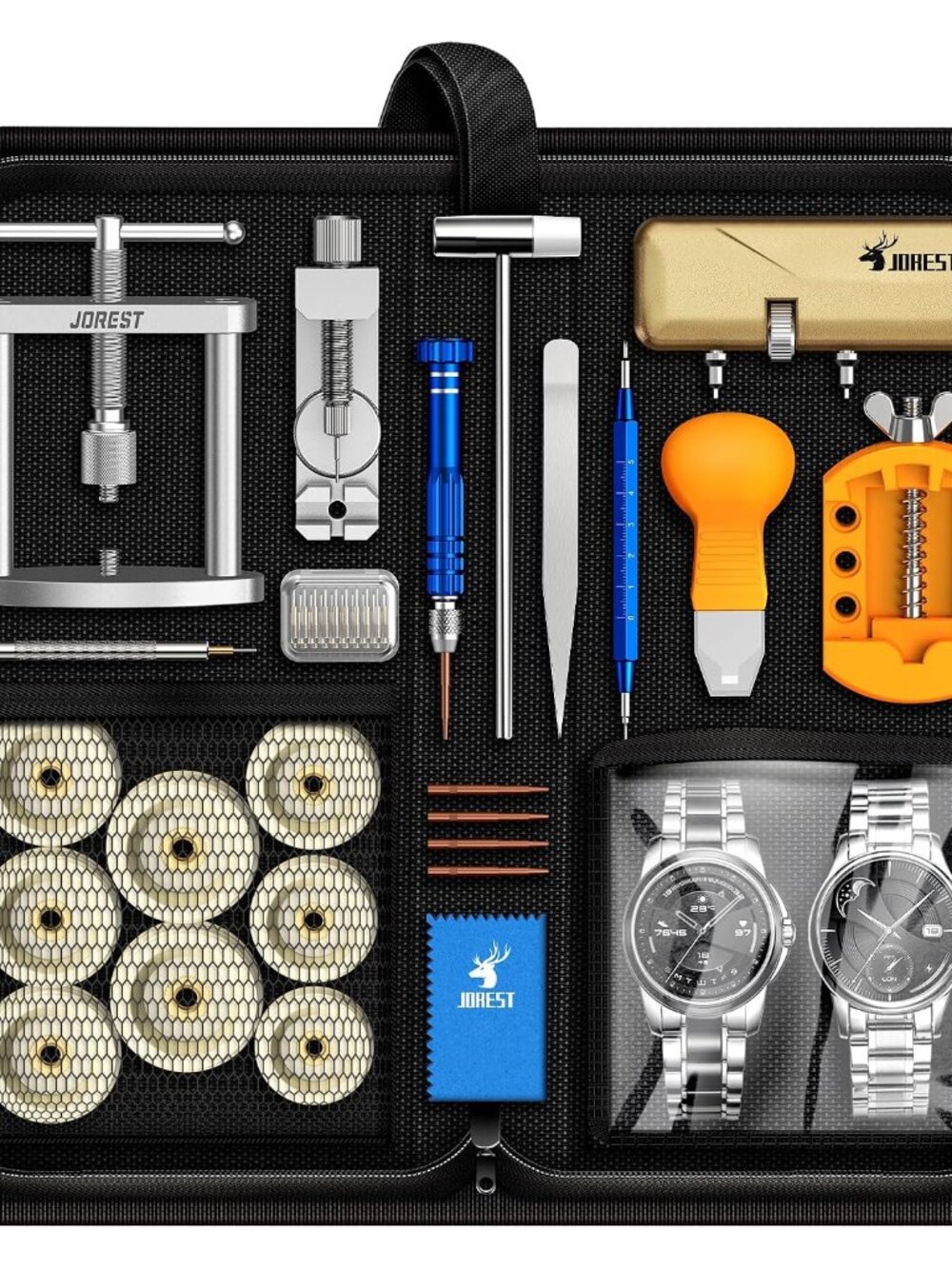 Watch Repair Kit + Watch Press Tool, Battery Replacement, Strap Adjustment, Wren